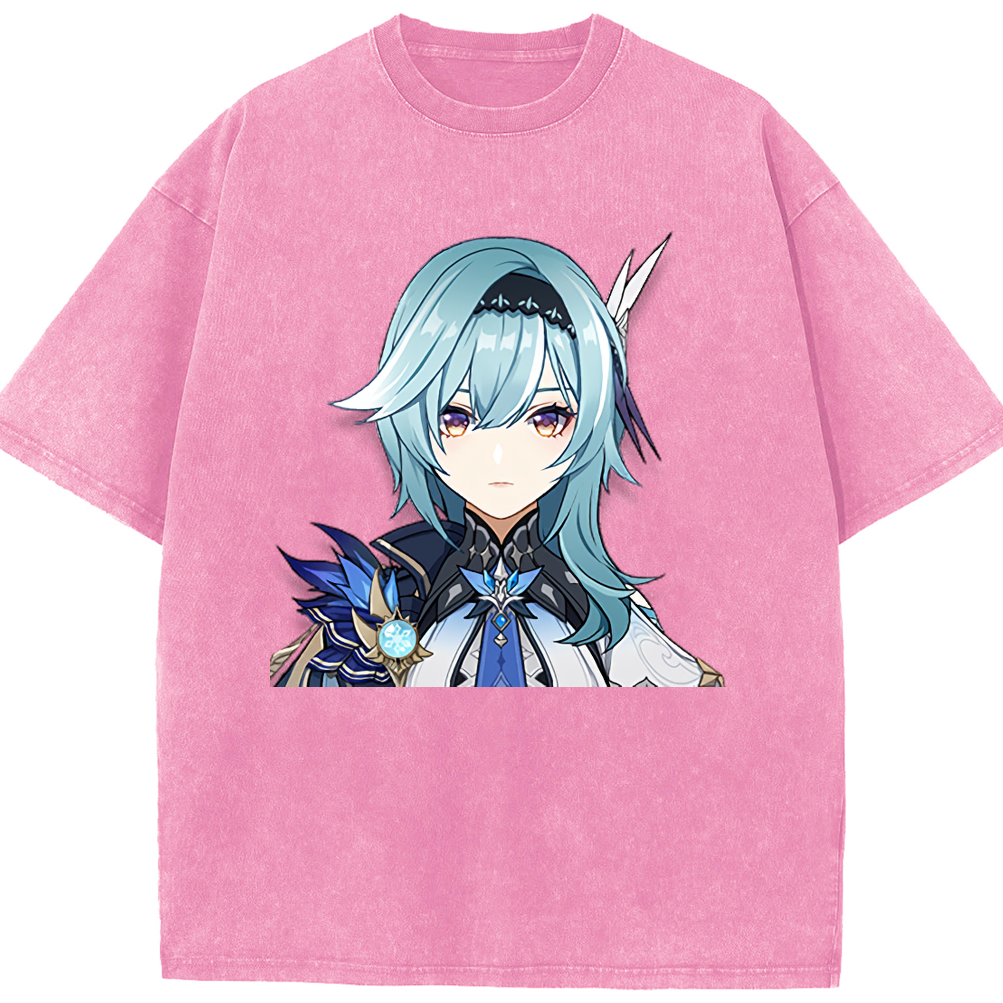 げんし神 优菈 ゆうら genshin Yūra 綿100% ヴィンテージ風 半袖Tシャツ（フロントプリント）
